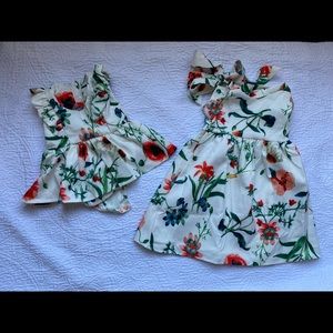 Mommy and daughters matching dresses